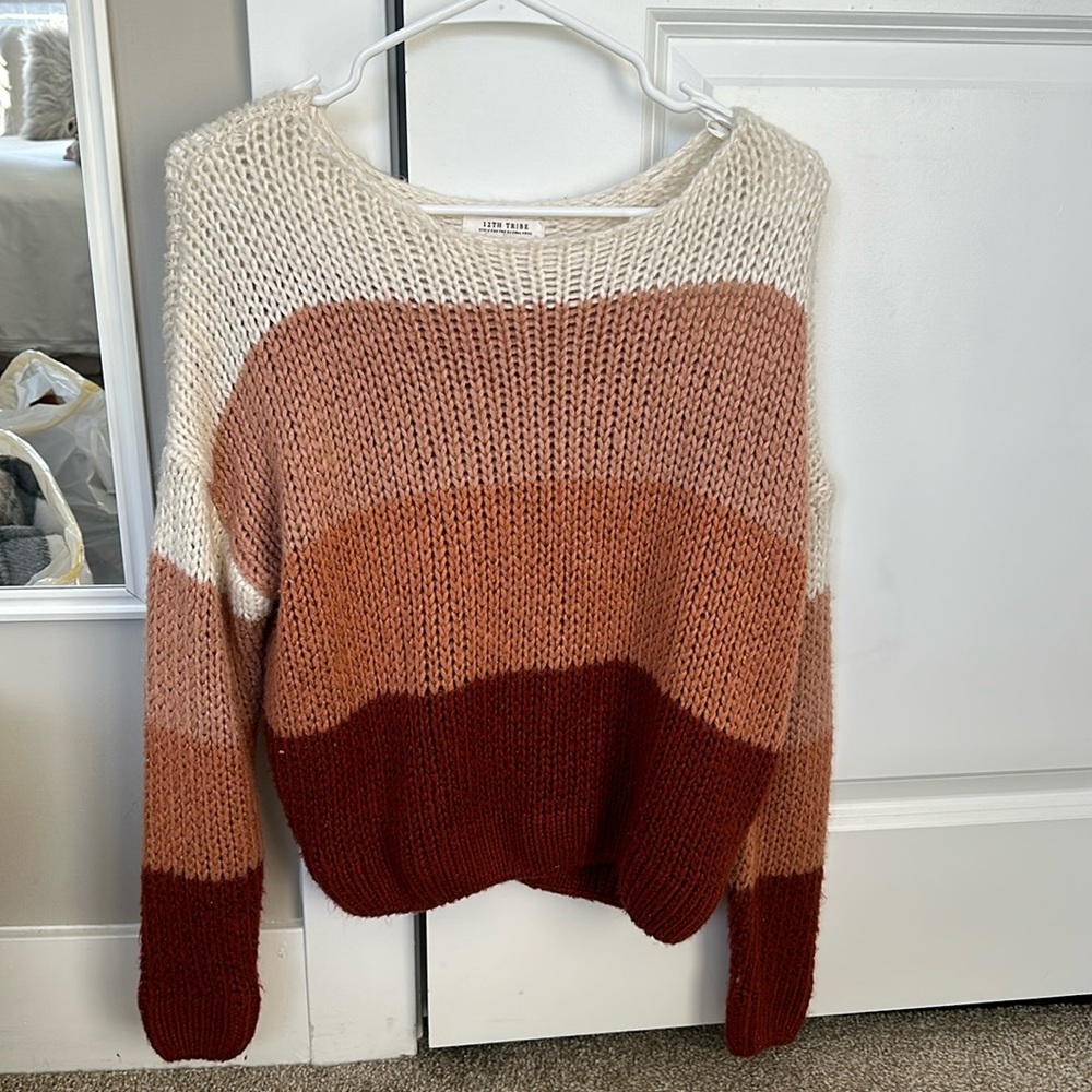 Red/pink Striped Sweater